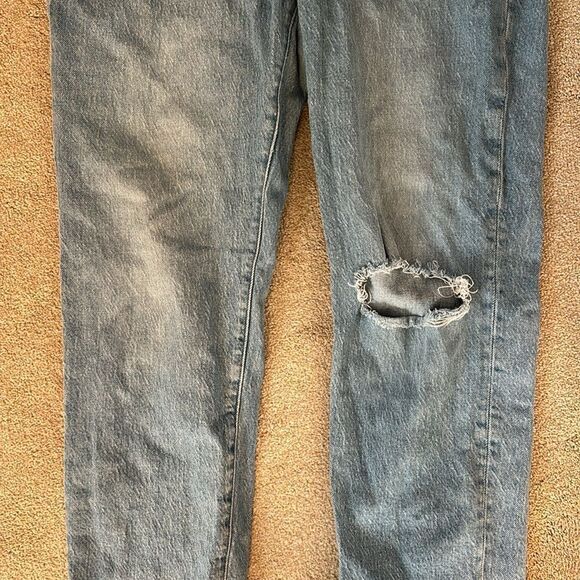 Madewell The Perfect Vintage Jean Worn Wash Distressed Raw Hem Size 29 - Picture 5 of 12